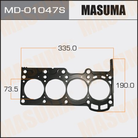 1-layer head gasket (metal-elastomer) Masuma, thickness 0,60mm, MD-01047S