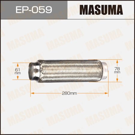 Flex pipe Masuma 2-layer 61x280, EP-059