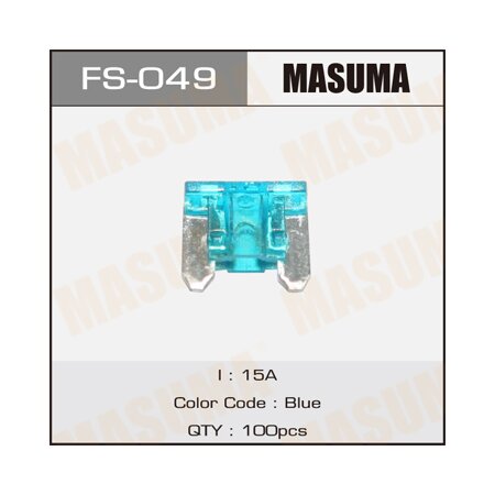 Car fuse Masuma low profile micro 15A, FS-049