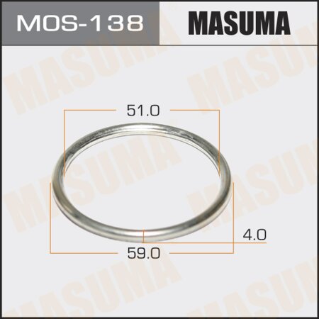 Exhaust pipe gasket Masuma 51х59.5 (set of 5pcs), MOS-138