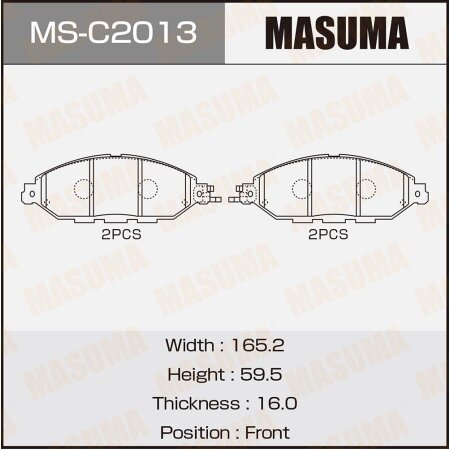 Brake pads Masuma, MS-C2013