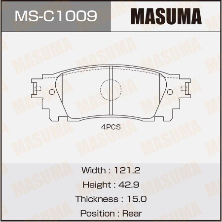 Brake pads Masuma, MS-C1009