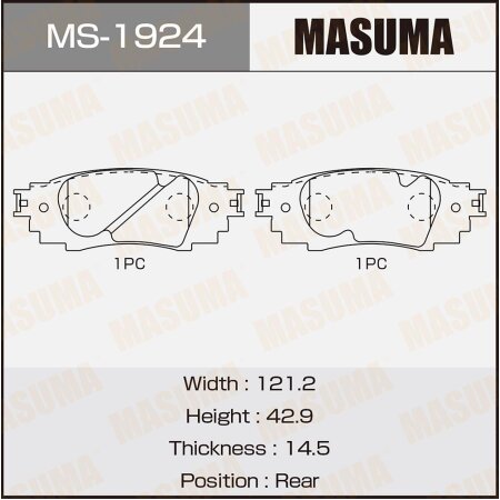 Brake pads Masuma, MS-1924