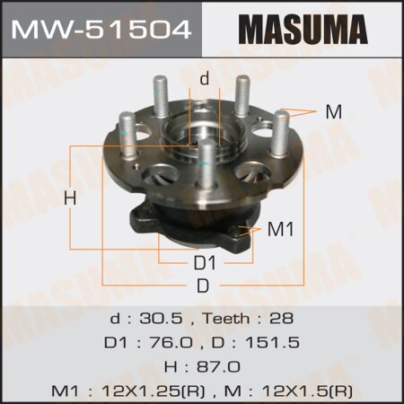 Wheel hub assembly Masuma, MW-51504