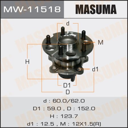 Wheel hub assembly Masuma, MW-11518
