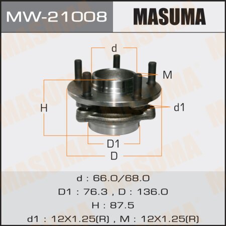 Wheel hub assembly Masuma, MW-21008