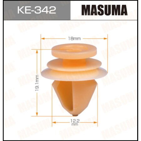 Retainer clip Masuma plastic, KE-342