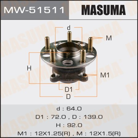 Wheel hub assembly Masuma, MW-51511