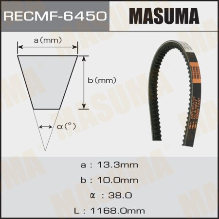 Drive V-Belt Masuma, 13x1168 mm, 6450