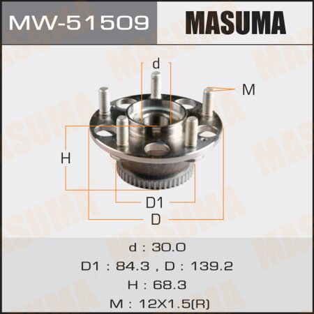 Wheel hub assembly Masuma, MW-51509