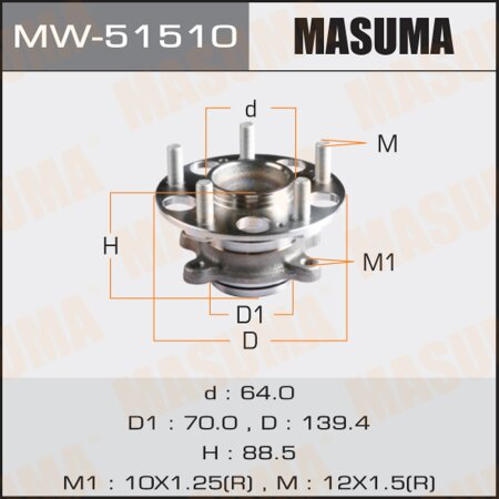 Wheel hub assembly Masuma, MW-51510