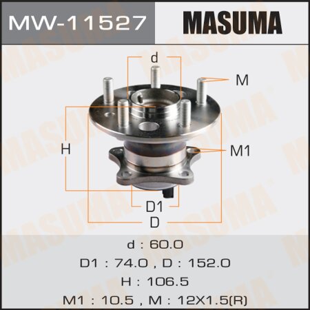Wheel hub assembly Masuma, MW-11527