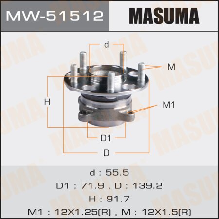 Wheel hub assembly Masuma, MW-51512