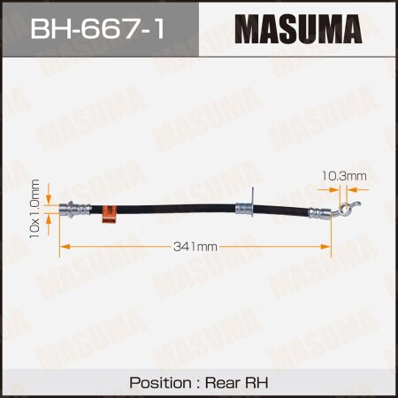 Brake hose Masuma, BH-667-1