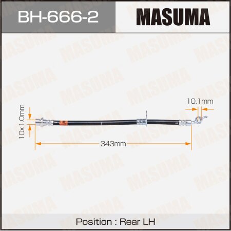 Brake hose Masuma, BH-666-2