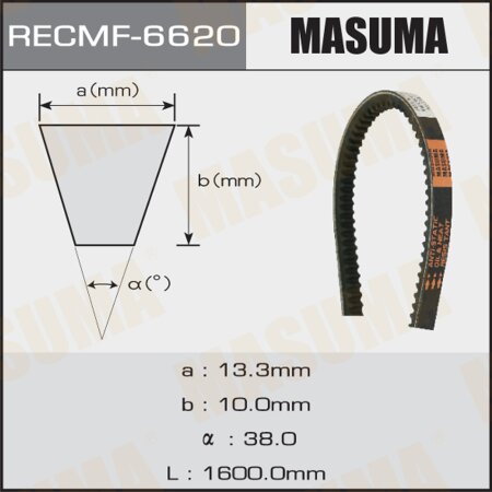 Drive V-Belt Masuma, 13x1600 mm, 6620