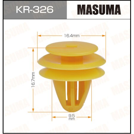 Retainer clip Masuma plastic, KR-326