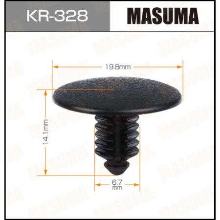 Retainer clip Masuma plastic, KR-328