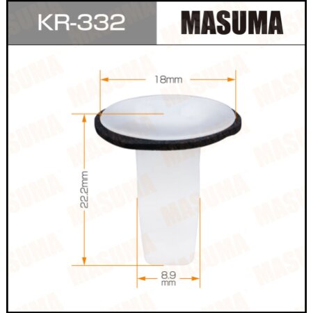 Retainer clip Masuma plastic, KR-332