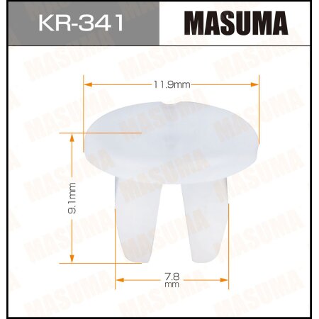Retainer clip Masuma plastic, KR-341