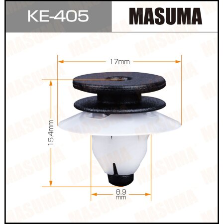 Retainer clip Masuma plastic, KE-405