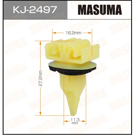 Retainer clip Masuma plastic, KJ-2497