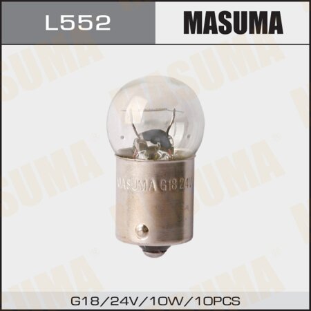 Bulb Masuma R10W BA15s G18 24V 10W single pin, L552