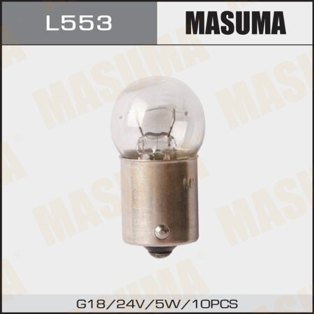 Bulb Masuma R5W (BA15s, G18) 24V 5W single pin, L553