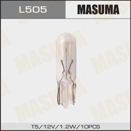 Bulb Masuma W1,2W (W2x4,6d, T5) 12V 1,2W, L505