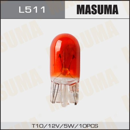 Bulb Masuma WY5W (W2.1x9.5d, T10) 12V 5W ORANGE, L511