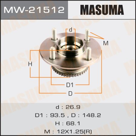 Wheel hub assembly Masuma, MW-21512