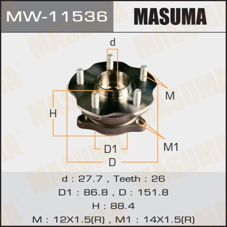 Wheel hub assembly Masuma, MW-11536