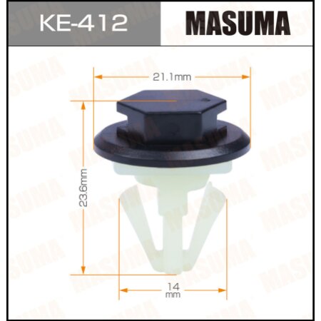 Retainer clip Masuma plastic, KE-412