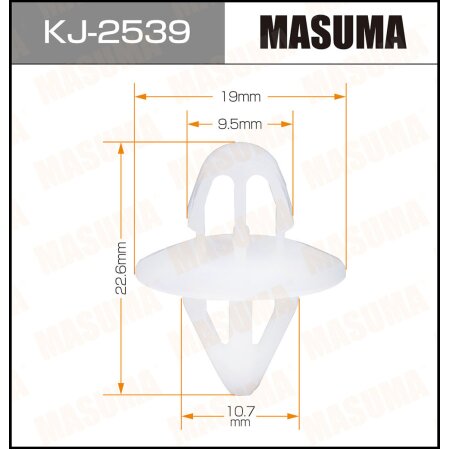 Retainer clip Masuma plastic, KJ-2539