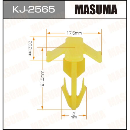 Retainer clip Masuma plastic, KJ-2565