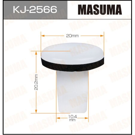 Retainer clip Masuma plastic, KJ-2566