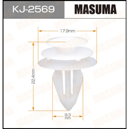 Retainer clip Masuma plastic, KJ-2569