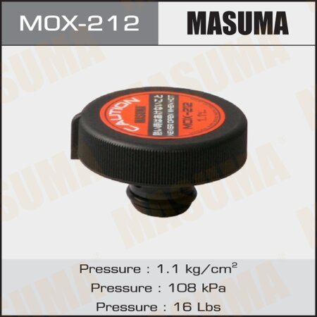 Coolant reservoir cap Masuma 1.1 kg/cm2, MOX-212