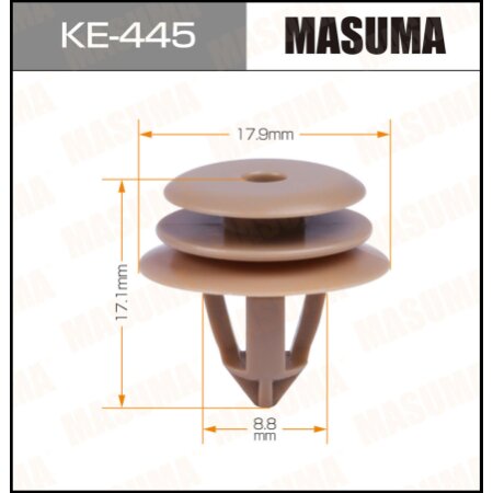 Retainer clip Masuma plastic, KE-445