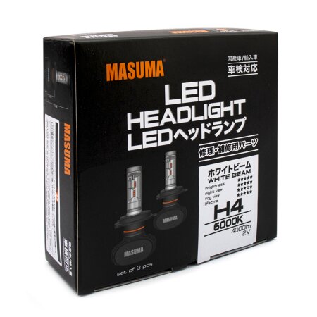 LED bulb Masuma, H4 6000K 4000Lm P43T (S1 series), L640