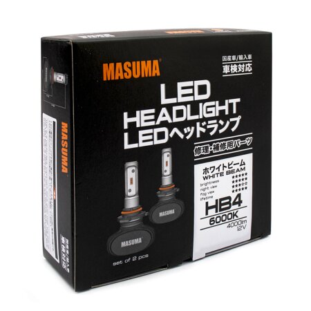 LED bulb Masuma, HB4 6000K 4000Lm P22d (S1 series), L660