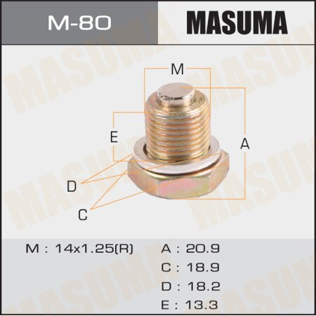 Oil drain plug Masuma (with magnet) M14x1.25, M-80