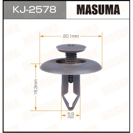 Retainer clip Masuma plastic, KJ-2578