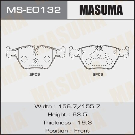 Brake pads Masuma, MS-E0132