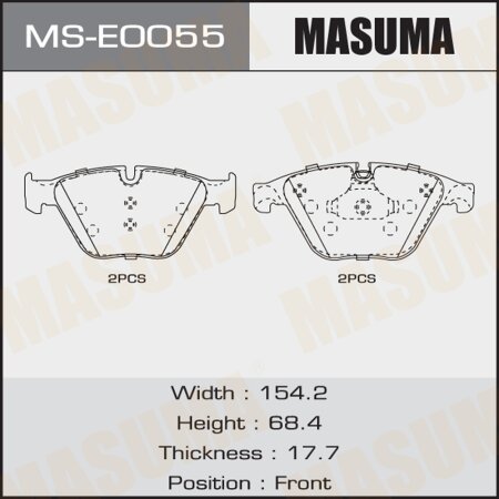 Brake pads Masuma, MS-E0055