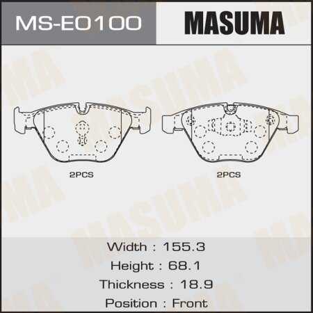 Brake pads Masuma, MS-E0100