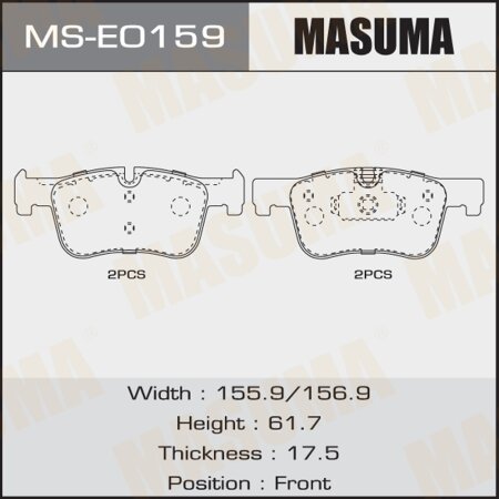 Brake pads Masuma, MS-E0159