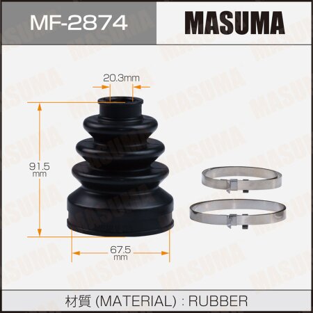 CV Joint boot Masuma (rubber), MF-2874