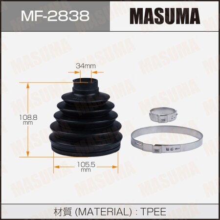 CV Joint boot Masuma (plastic), MF-2838