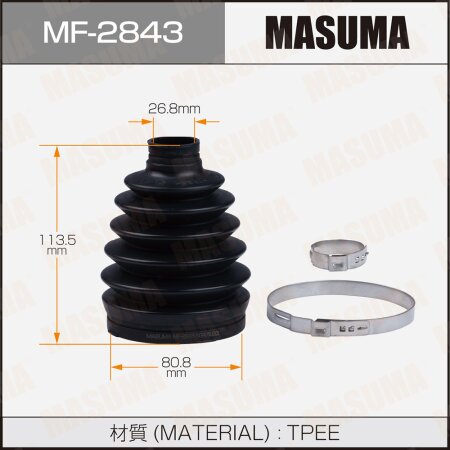 CV Joint boot Masuma (plastic), MF-2843